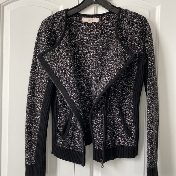 LOFT Moto Sweater Jacket - Picture 3 of 7